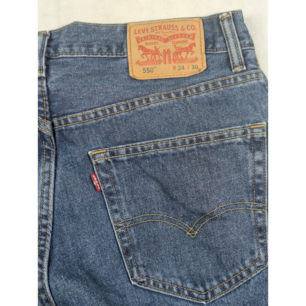 Levi's 550 Tapered Leg Dark Blue Mens‎ Jeans Size 34